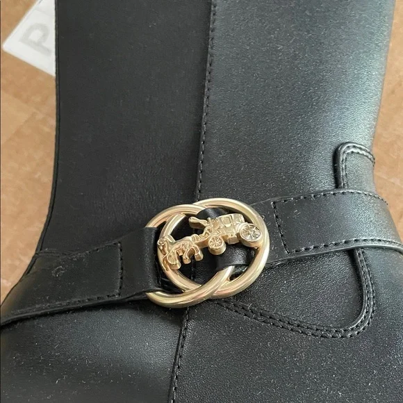 Coach Women’s Elegant Black Riding Boots, BRAND NEW! Never Worn! - Picture 4 of 4
